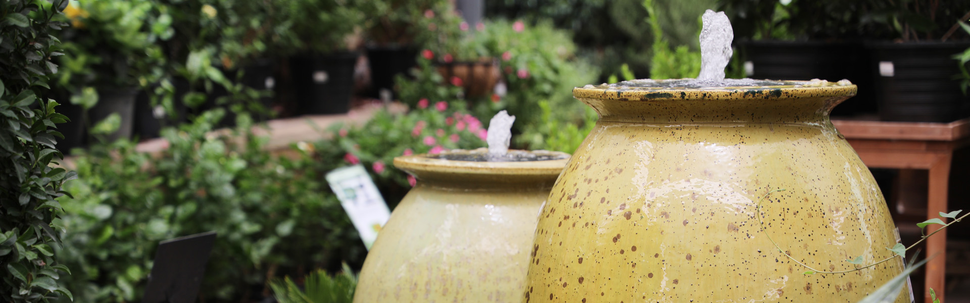 Pot water features in Dubai Garden Centre