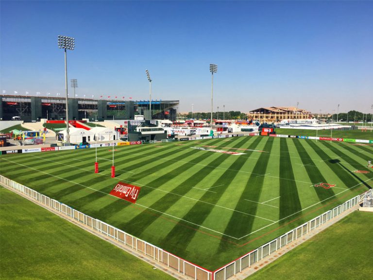 Emirates rugby club pitches maintenance by desert turfcare