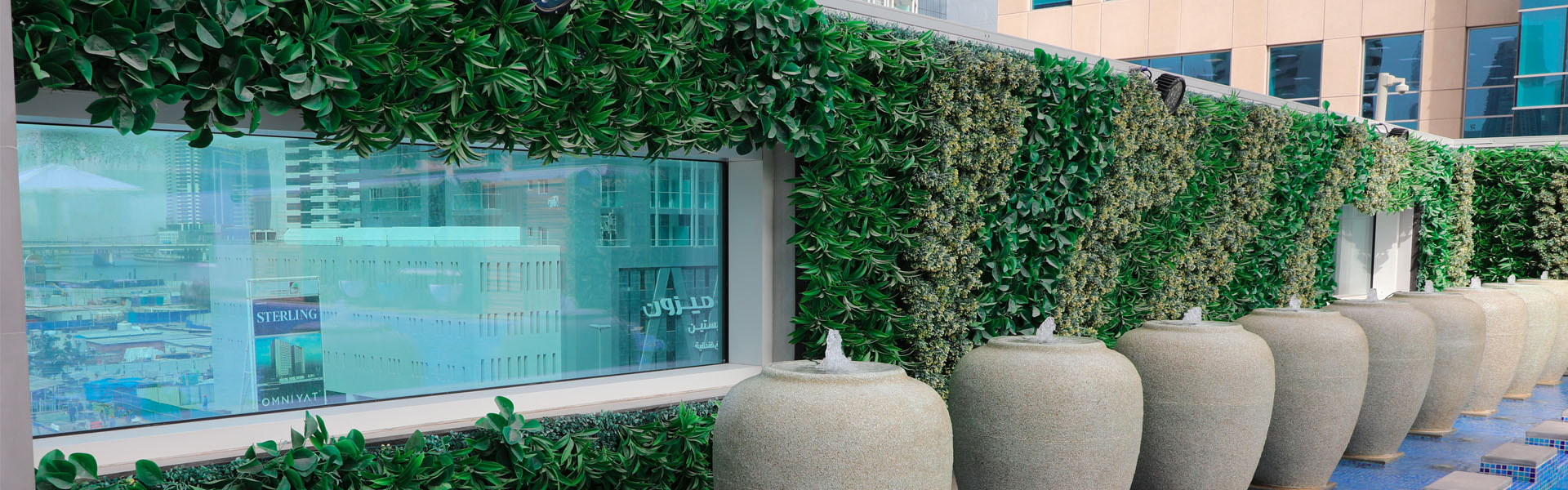 Indoor plant display arranged by Plantscapes