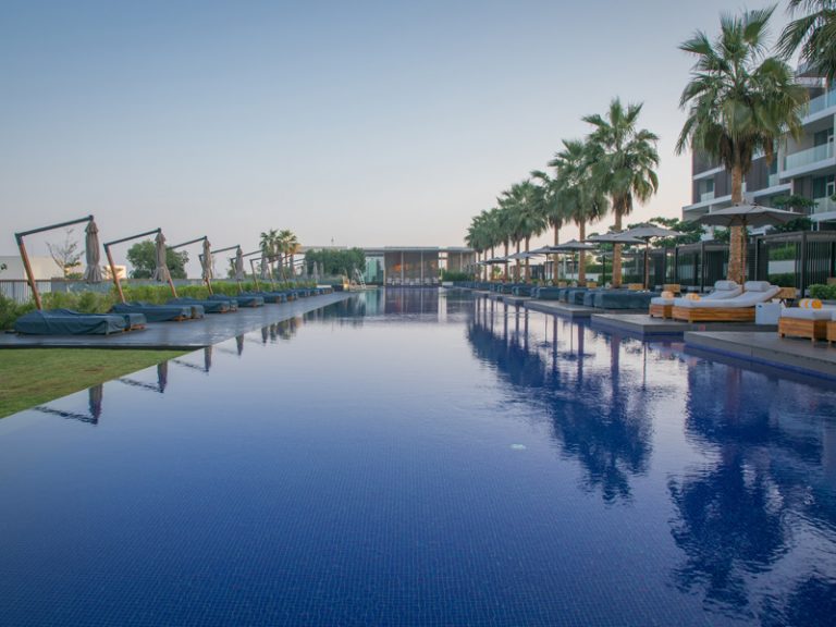 The oberoi beach resort al zorah swimming pools constructed by Desert Landscape